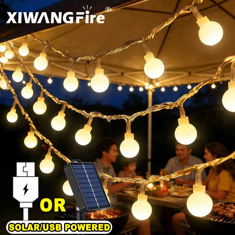 Wedding Led - 3-10M Solar/USB/Batterij Lichtslingers, Fairy Globe Ball