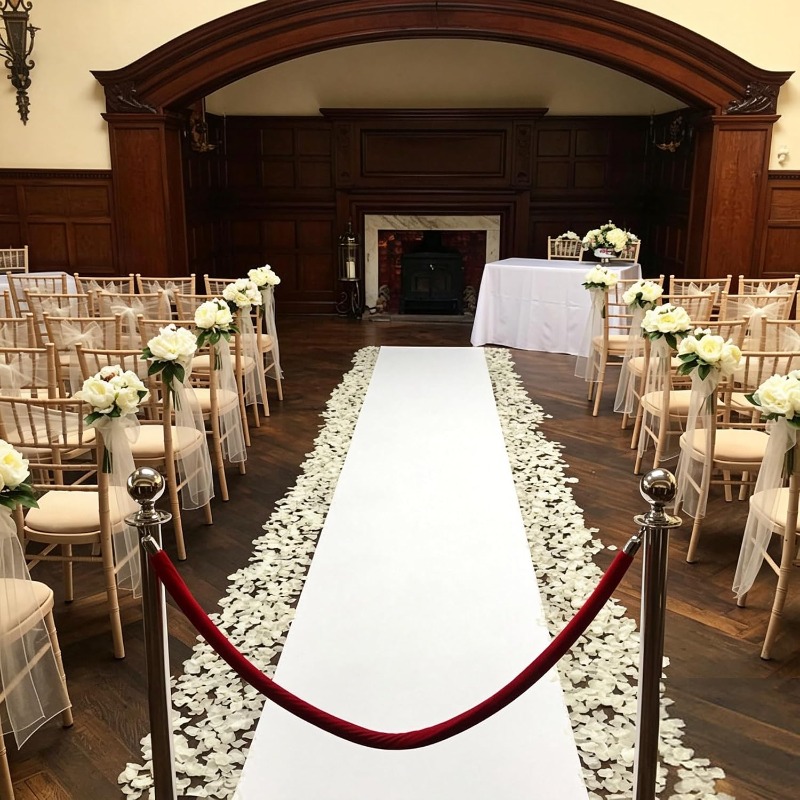 Aisle Runner White - Witte looppadloper, geschikt voor binnen- of