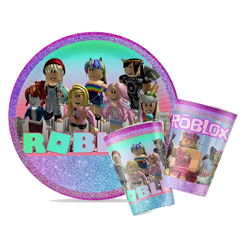 Confetti Balloon Set - Roblox Girl Decoraties voor Paars roze