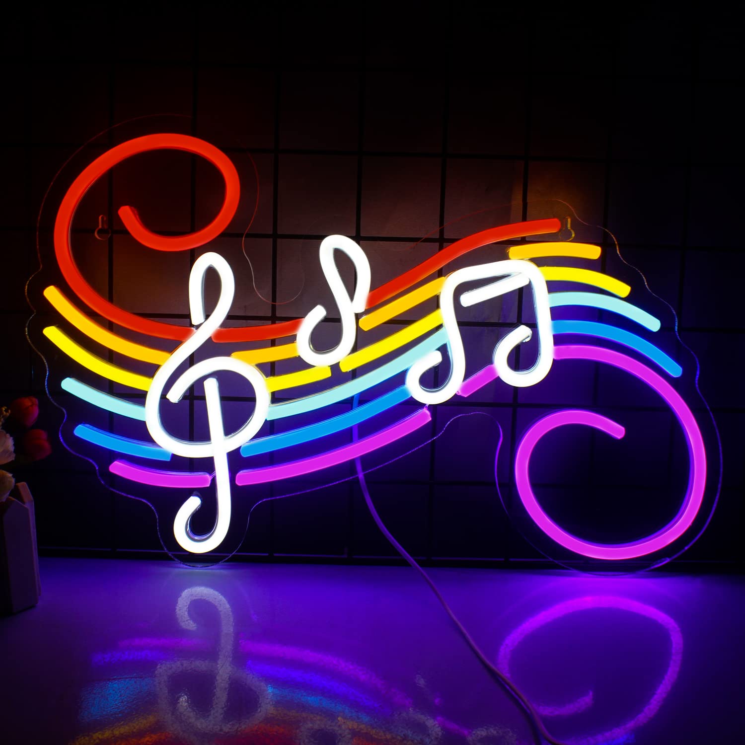 Wedding Led - Muzieknoten Neonbord Aanpasbaar Kleurrijk Treble Clef