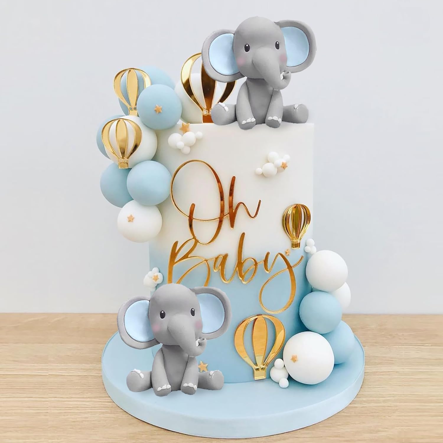 Confetti Balloon Set - Olifant Taart Decoratie Baby Taart Topper