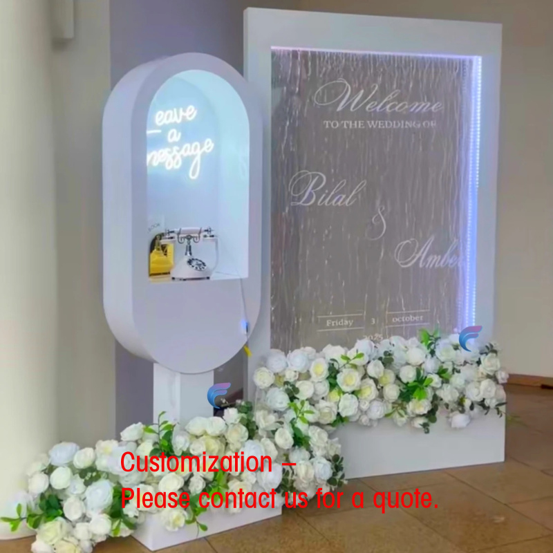 Wedding Fountain - Op maat gemaakte glazen watervalfontein wand