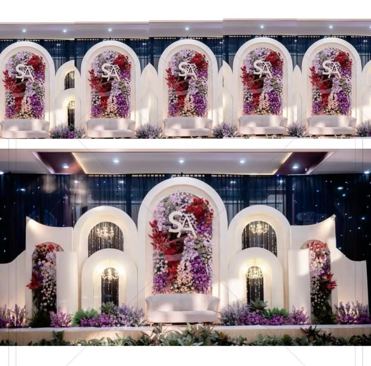 Wedding Supply Rentals - Bruiloftdecoratie PVC boog achtergrondstandaard op maat