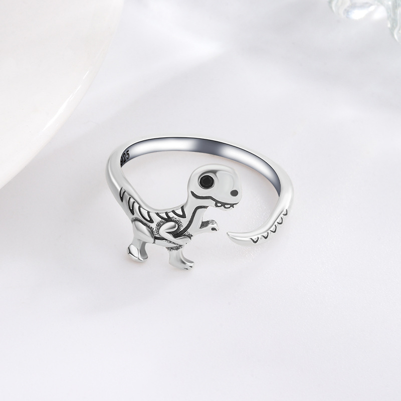 Wedding Job - Nieuw In Zilveren 925 Dinosaurus Vrouw