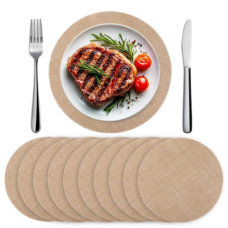 Wedding Supply Rentals - 10/20 Stuks Ronde Jute Placemats voor