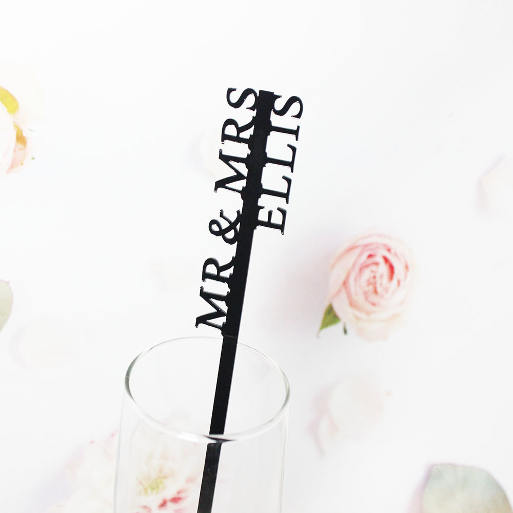 Wedding Fountain - Gepersonaliseerde drankenroerstaafjes Bruiloft drankenlabels Roerstaafjes Cocktailbar