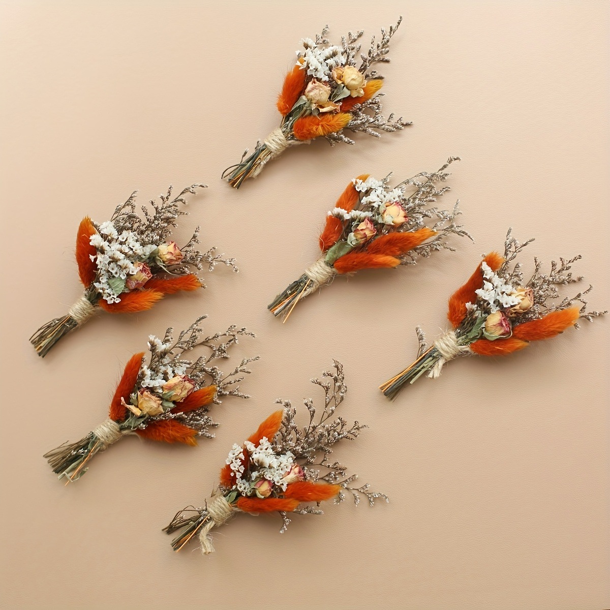 Wedding Supply Rentals - 6 boeketten/lot gedroogde bloemen mini bruiloft