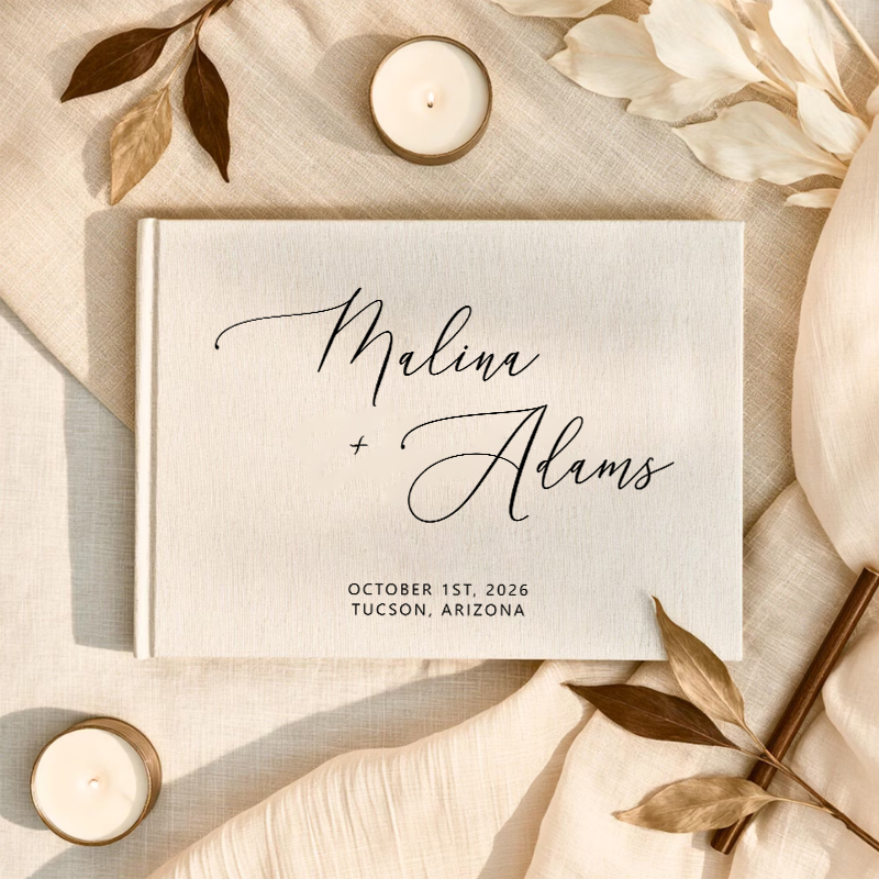 Personalized Guest Book - Gepersonaliseerd gastenboek fotoalbum, gastenboek voor verloving