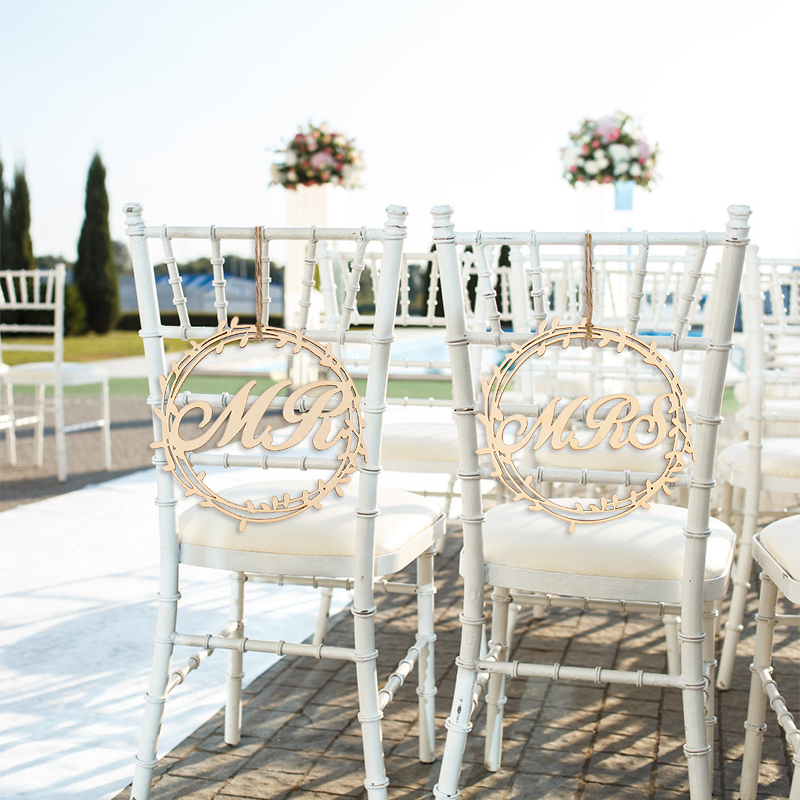 Wedding Supply Rentals - 2 stks Bruiloft Houten Stoel Hanger