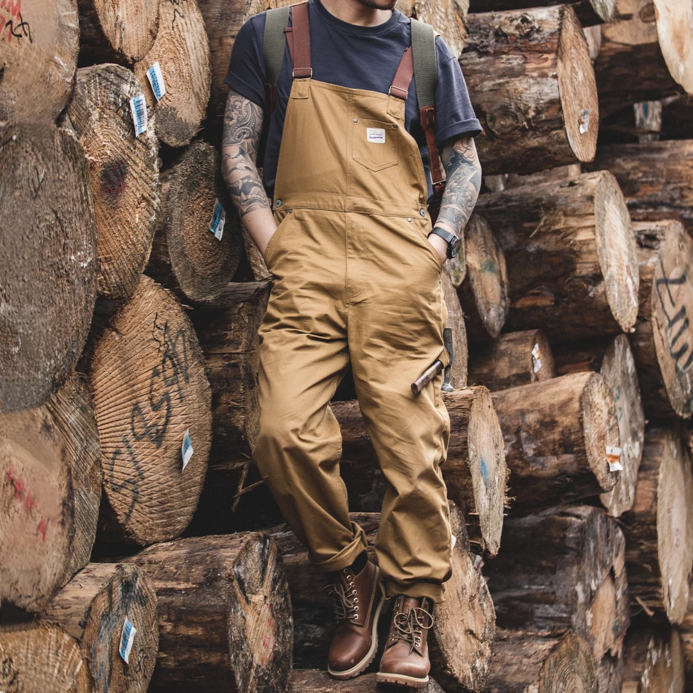 Wedding Job - Vintage heren vintage kaki overall jumpsuit