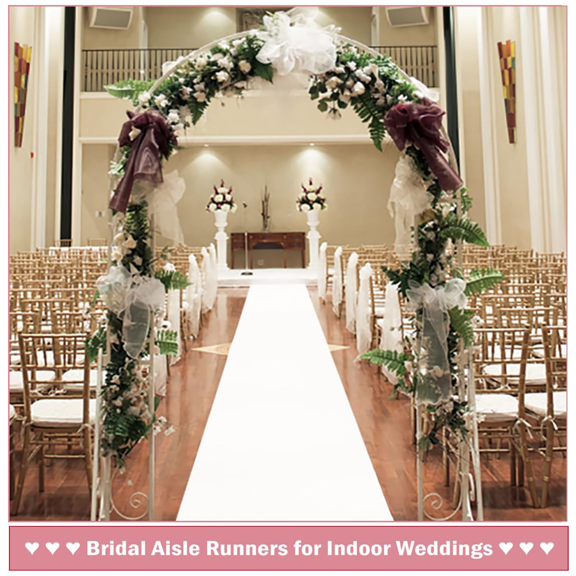Aisle Runner White - Bruiloft Wit Tapijt Antislip Hotel Corridor