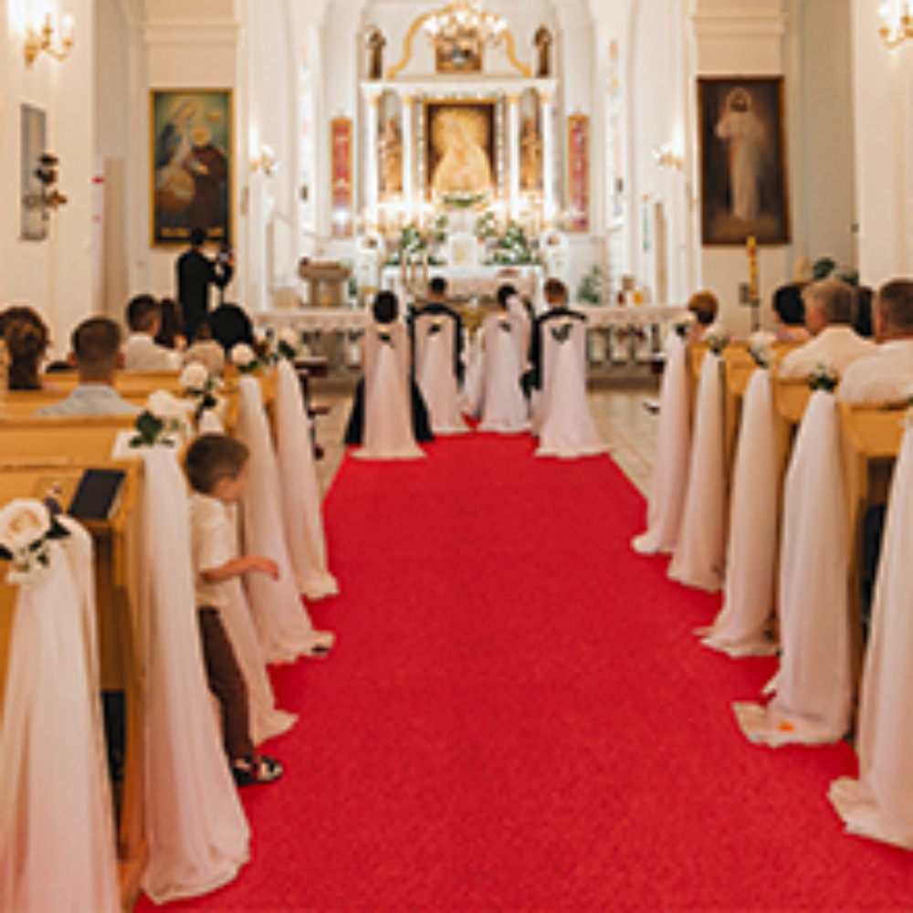 Aisle Runner White - Elegante bruiloft looppad tapijt antislip wit