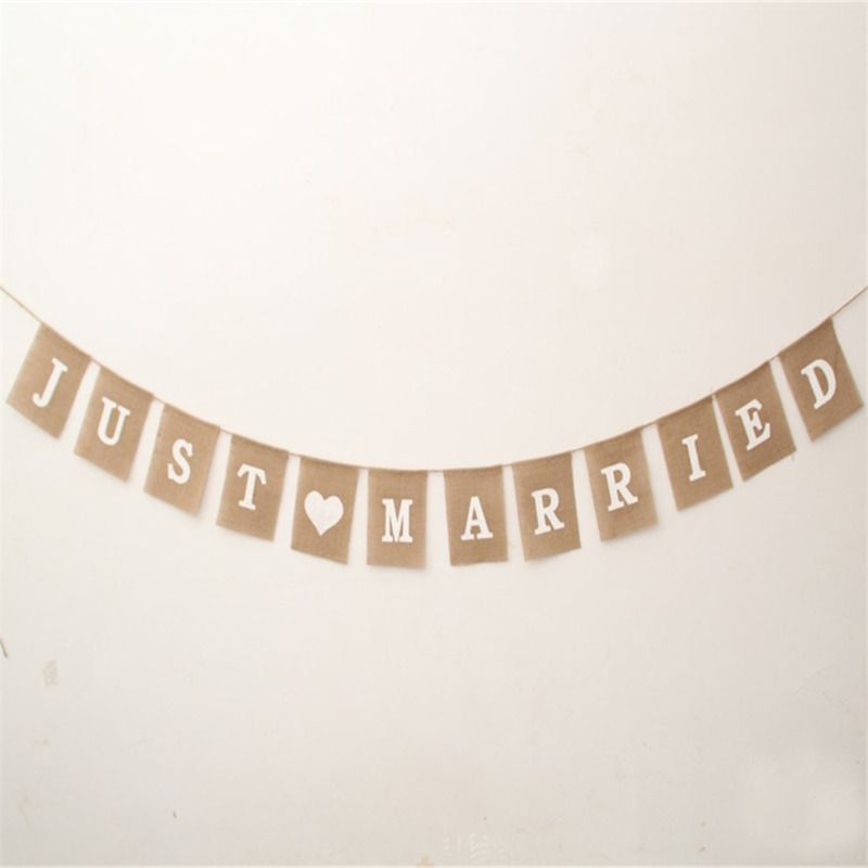 Wedding Supply Rentals - Bar Decoratie Jute Jute Bunting Rustiek