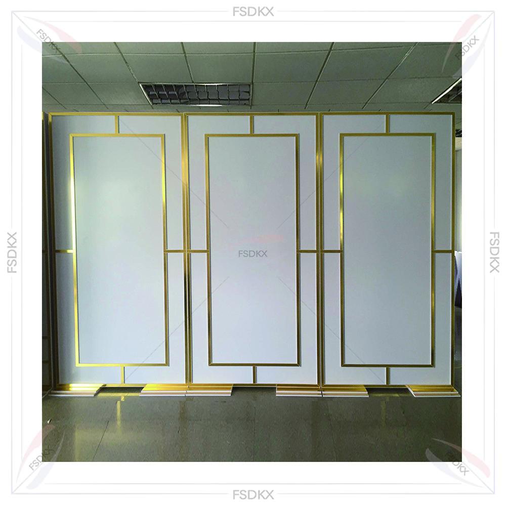 Wedding Supply Rentals - Glanzende gouden feestbenodigdheden achtergrond PVC raam-
