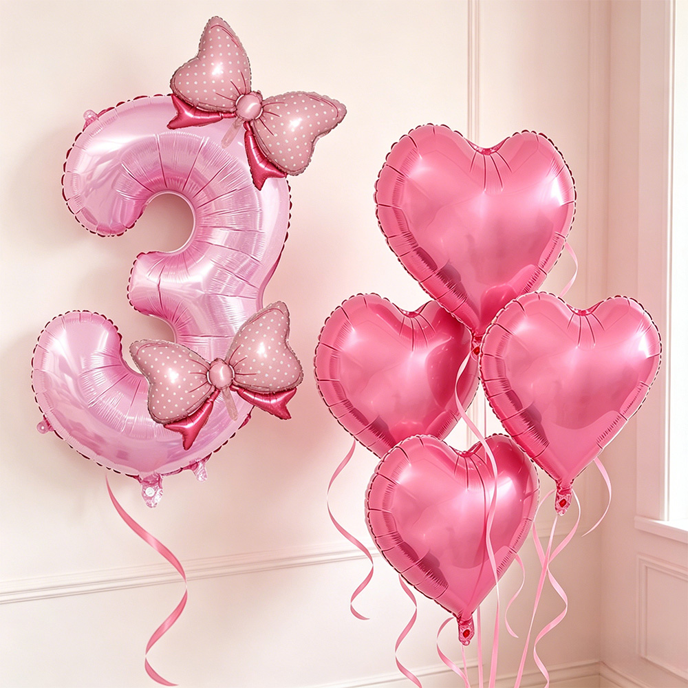 Roze strik feestdecoratie Roze - Confetti Balloon Set recensie en prijs