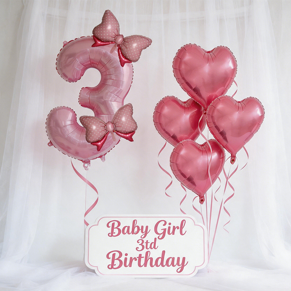 Roze strik feestdecoratie Roze - Confetti Balloon Set recensie en prijs