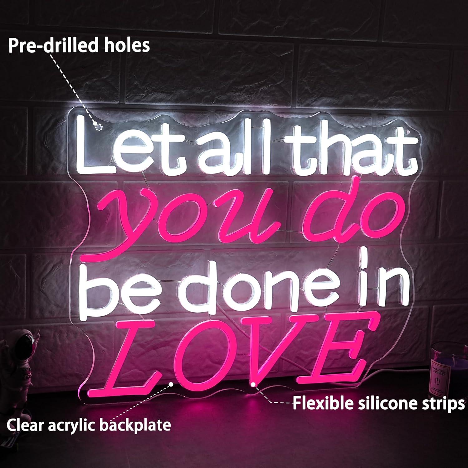 Laat elk wat je doet, in liefd - Wedding Led recensie en prijs