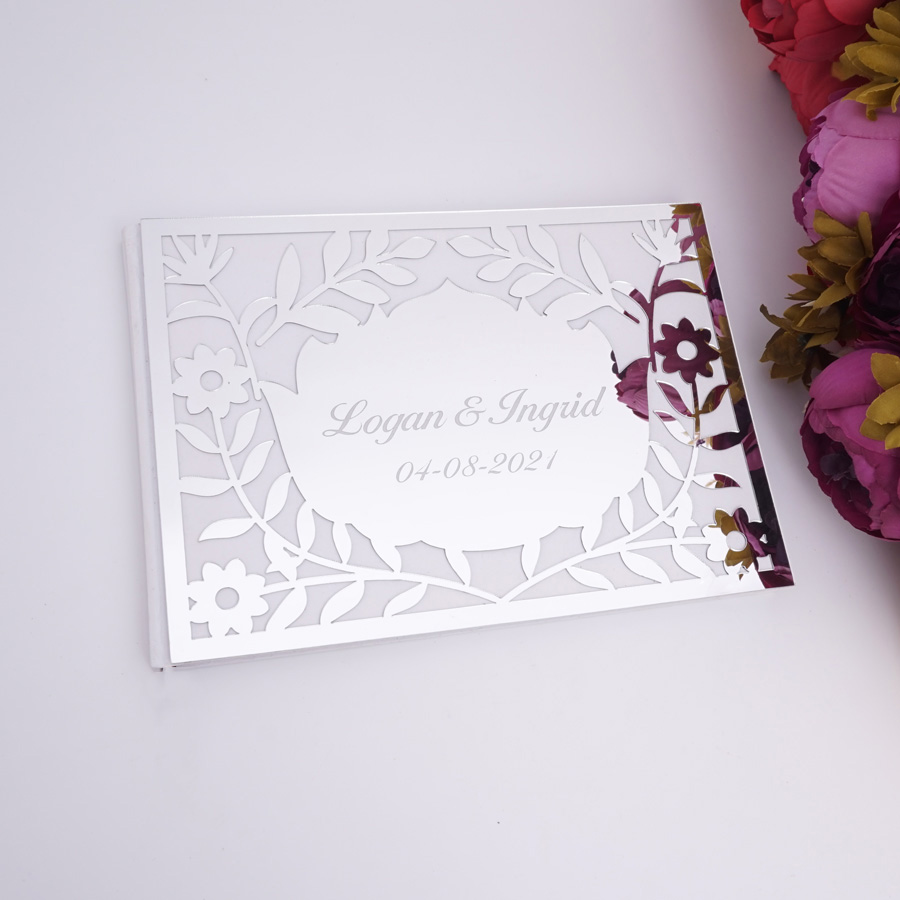 Luxe holle bloemmotief spiegel - Personalized Guest Book recensie en prijs
