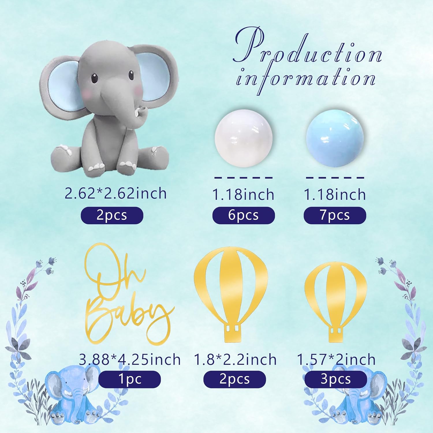 Olifant Taart Decoratie Baby T - Confetti Balloon Set recensie en prijs