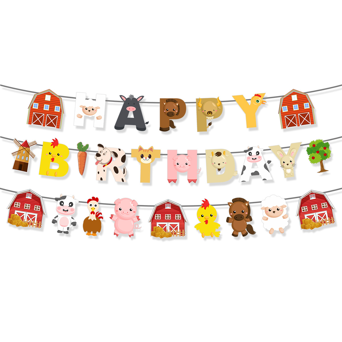 Cartoon boerderij dier thema v - Confetti Balloon Set recensie en prijs