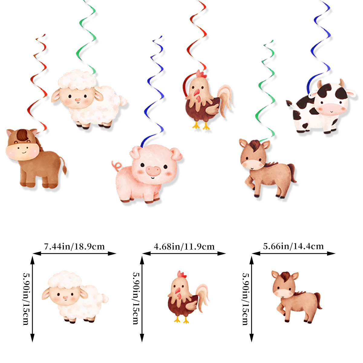 Cartoon boerderij dier thema v - Confetti Balloon Set recensie en prijs