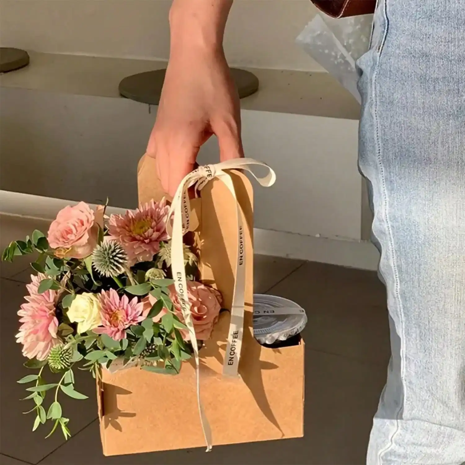 Kraftpapier Bloemboeket Cadeau - Wedding Fountain recensie en prijs