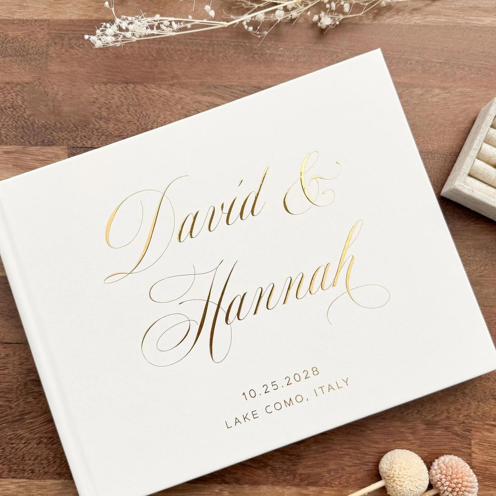 Gepersonaliseerde bruiloft gas - Personalized Guest Book recensie en prijs