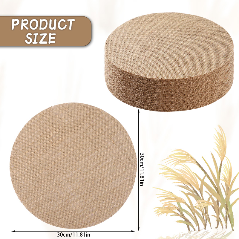 10/20 Stuks Ronde Jute Placema - Wedding Supply Rentals recensie en prijs