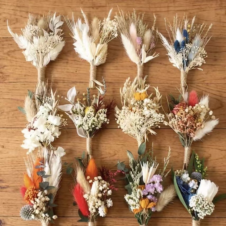 6 boeketten/lot gedroogde bloe - Wedding Supply Rentals recensie en prijs