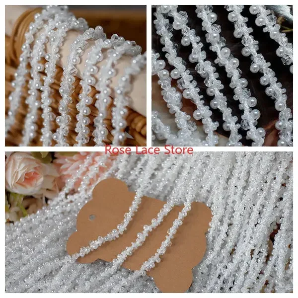 3 yards parel kanten rand, par - Bridal Sash Ribbon recensie en prijs