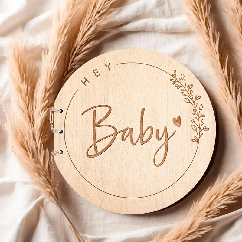 Houten ronde kaft prikboek voo - Personalized Guest Book recensie en prijs