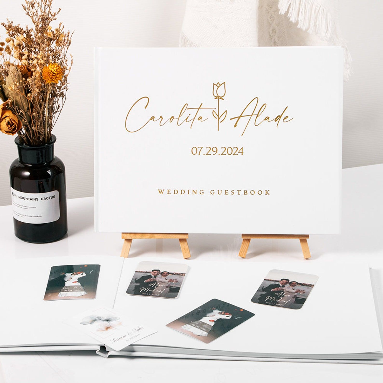 Aangepaste bruiloft gastenboek - Personalized Guest Book recensie en prijs