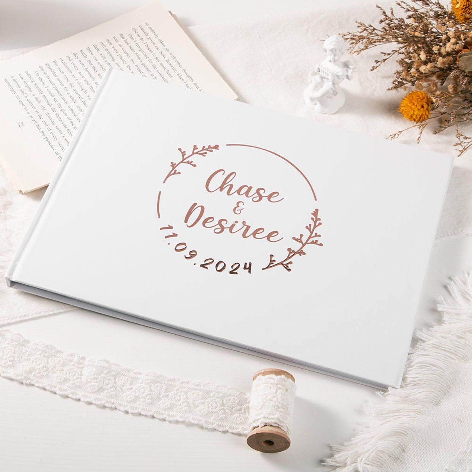 Aangepaste bruiloft gastenboek - Personalized Guest Book recensie en prijs